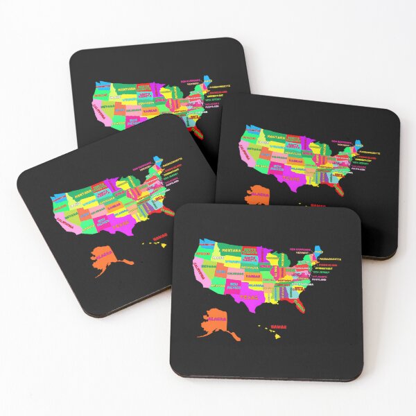 Item preview, US Map 	 with states names	 designed and sold by jamahlabaev9.