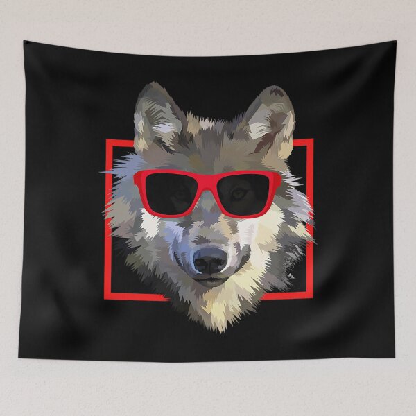 Item preview, Wolves Animal Wolf in Cool Sunglass Frame Funny Present 		 designed and sold by cohernirit8.