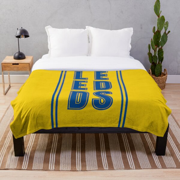 Item preview, Leeds United Throw designed and sold by Final Whistle Art.