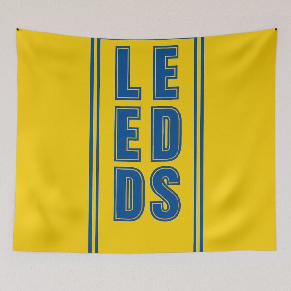Item preview, Leeds United Throw designed and sold by Final Whistle Art.