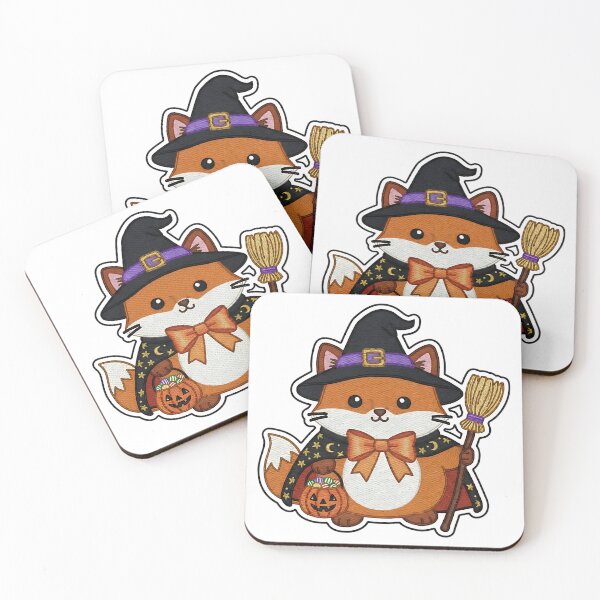 Item preview, Halloween Fox Witch Costume Cute Spooky Animal with Broom Trick or Treat Pumpkin designed and sold by ArtDesignTp.