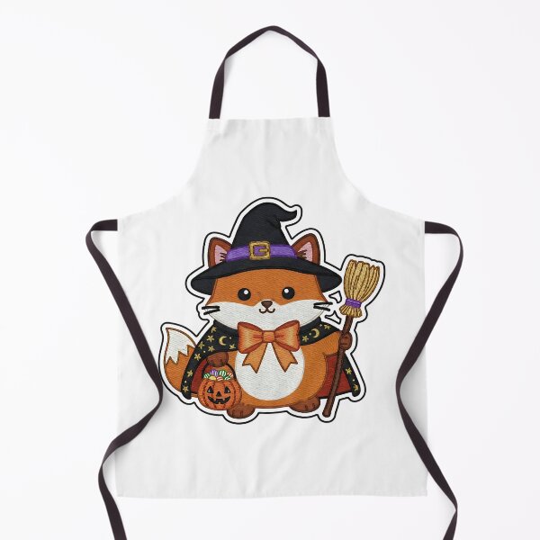 Item preview, Halloween Fox Witch Costume Cute Spooky Animal with Broom Trick or Treat Pumpkin designed and sold by ArtDesignTp.