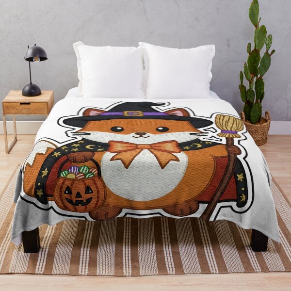 Item preview, Halloween Fox Witch Costume Cute Spooky Animal with Broom Trick or Treat Pumpkin designed and sold by ArtDesignTp.