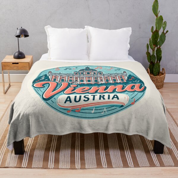 Item preview, Vienna Austria Vintage Travel Sticker - Retro Historic Architecture & Music designed and sold by Blurbean.