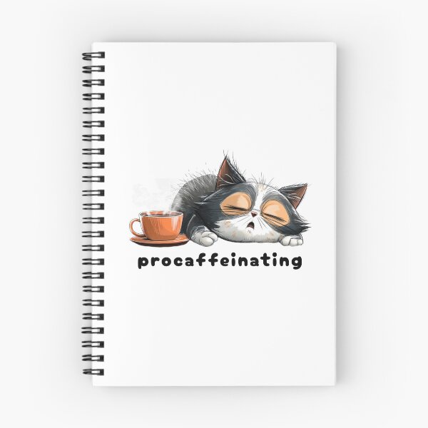 Item preview, Procaffeinating – Funny Sleepy Cat Coffee Lover Design designed and sold by Lemon-Monday.