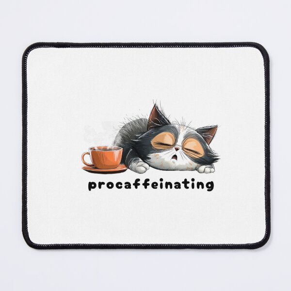 Item preview, Procaffeinating – Funny Sleepy Cat Coffee Lover Design designed and sold by Lemon-Monday.