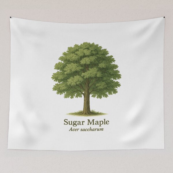 Item preview, Sugar Maple Botanical Illustration – Acer saccharum designed and sold by BloomKind.