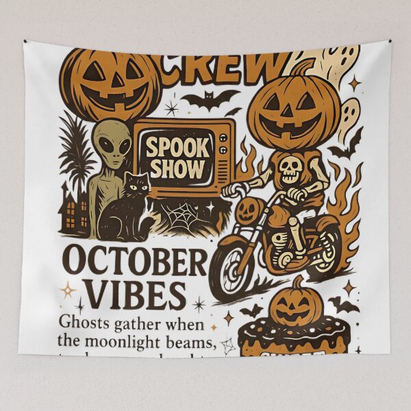 Item preview, Boo Crew October Vibes Halloween Shirt – Retro Spooky Graphic Tee designed and sold by RonaldHahna.