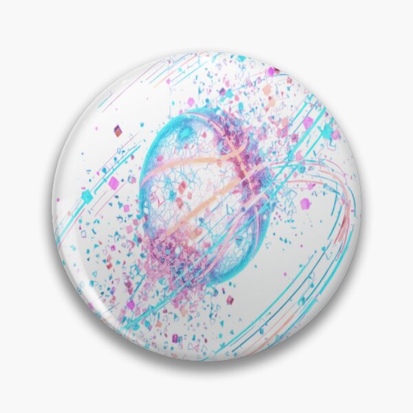 Item preview, Futuristic Basketball Pixel Burst – Digital Art designed and sold by FusionOfTrends.