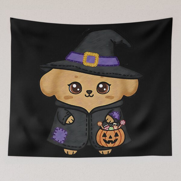 Item preview, Halloween Dog Witch Costume Cute Spooky Puppy Trick or Treat Pumpkin designed and sold by ArtDesignTp.