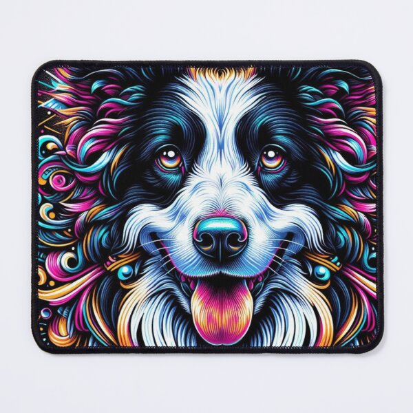 Item preview, Fun Colorful Border Collie Portrait designed and sold by Wags & Tails.