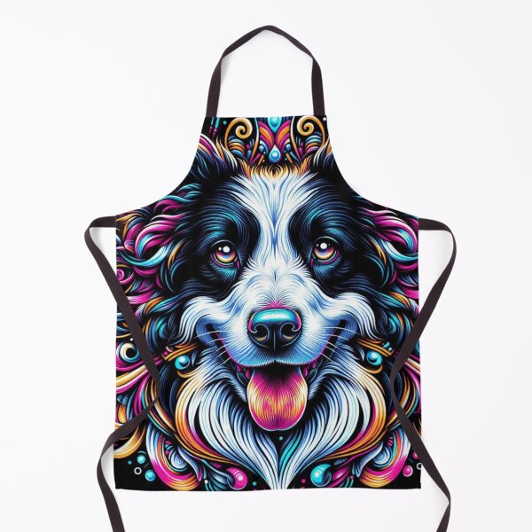 Item preview, Fun Colorful Border Collie Portrait designed and sold by Wags & Tails.