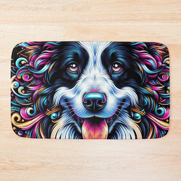 Item preview, Fun Colorful Border Collie Portrait designed and sold by Wags & Tails.