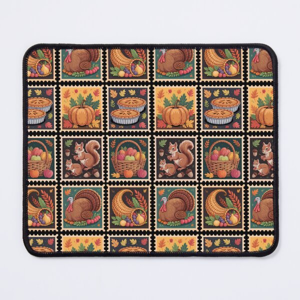 Item preview, Thanksgiving Retro Stamps designed and sold by Funny Vintage Stickers And T-Shirts.