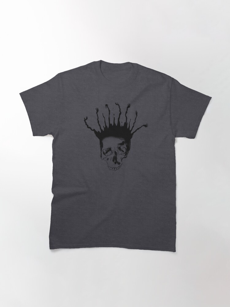 skull hands t shirt