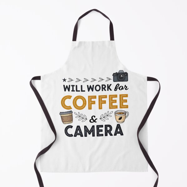 Item preview, Will Work for Coffee and Camera | Funny Videographer Quote Design designed and sold by VividOrganica.