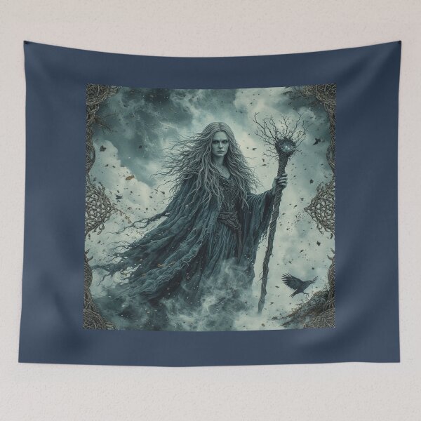 Item preview, Cailleach's Stormy Dominion: Celtic Halloween Art designed and sold by Eden Underground Radio (Official Merch).