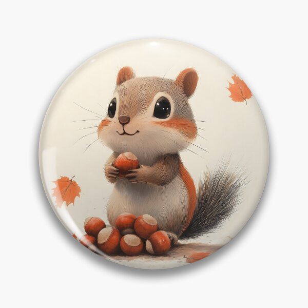 Item preview, Cute Chipmunk Gathering Acorns  designed and sold by Anicue.