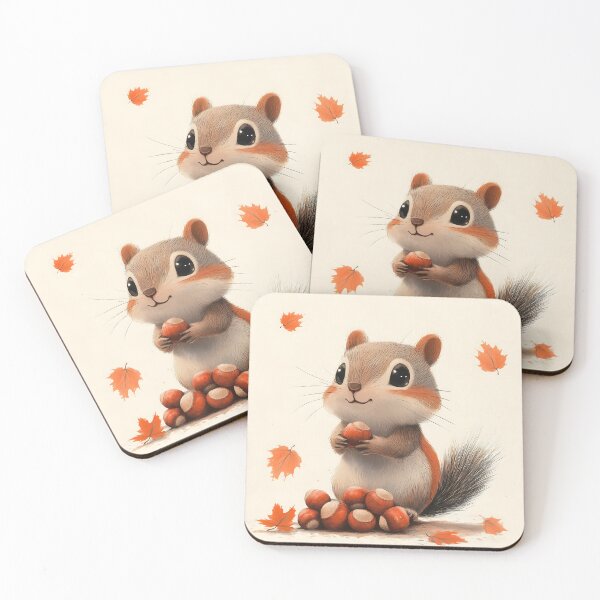Item preview, Cute Chipmunk Gathering Acorns  designed and sold by Anicue.
