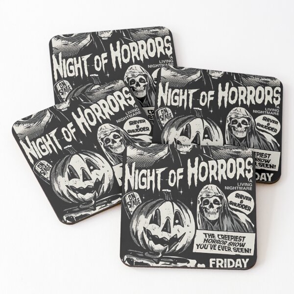 Item preview, Night of Horrors Shirt – Friday the 13th Creepy Show Tee, Vintage Halloween Horror Graphic designed and sold by KarinDraper.