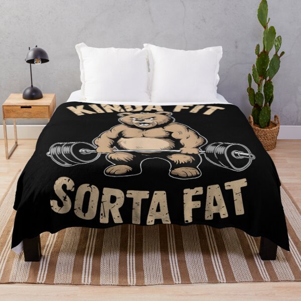 Item preview, Kinda Fit Sorta Fat Funny Gym Bear Weightlifting Workout T-Shirt Lifting Lover Humorous Tee designed and sold by DogoMalulu.