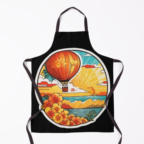 Item preview, Sunny Day Hot Air Balloon over The Ocean with Hawaii Orchids designed and sold by NautiChic.