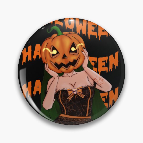 Artikelvorschau, Kopie von Halloween Pumpkin Head Babe entworfen und verkauft von teshiiexart.