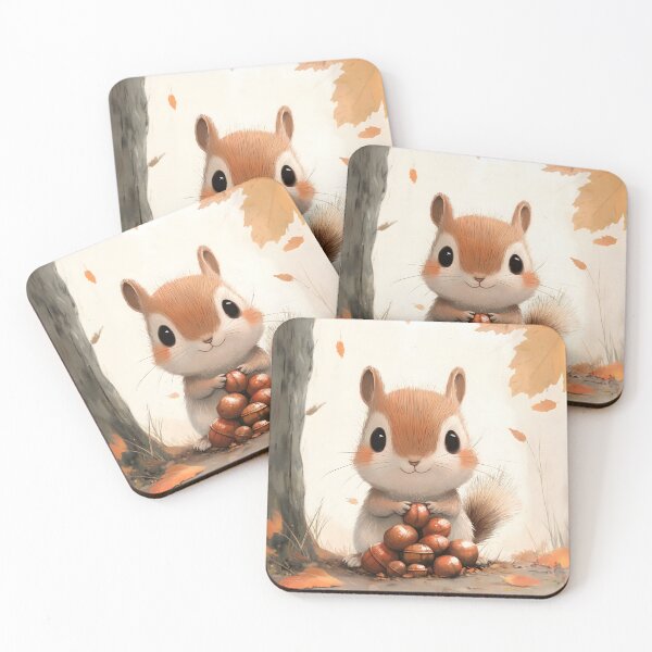 Item preview, Cute Chipmunk Gathering Acorns  designed and sold by Anicue.