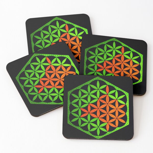 Item preview, Flower Of Life Handpainted on prints designed and sold by CosmicEye.