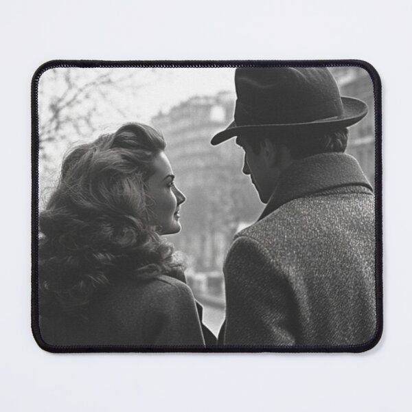 Item preview, Romantic Black and White Lovers Photo – Doisneau Inspired Vintage Art designed and sold by mliotard.