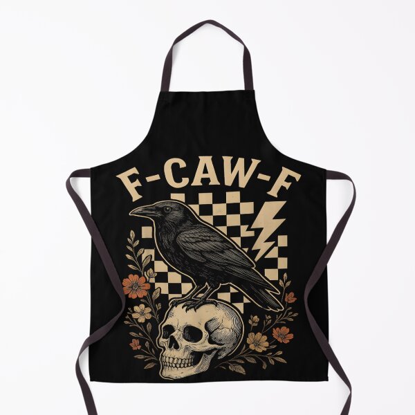 Item preview, Halloween F Caw F Black Raven Crow Skull Checkered T-Shirt Spooky Bird Funny Graphic Tee designed and sold by DaphoLatara.