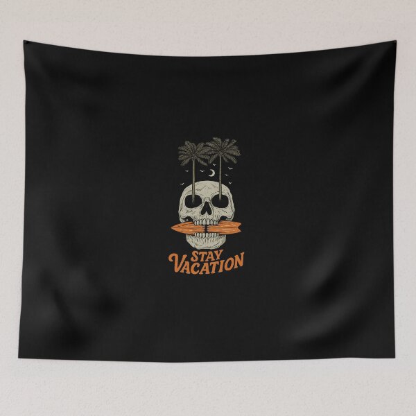 Item preview, Stay Vacation – Skull Surf Island Art designed and sold by PhilllandArt.