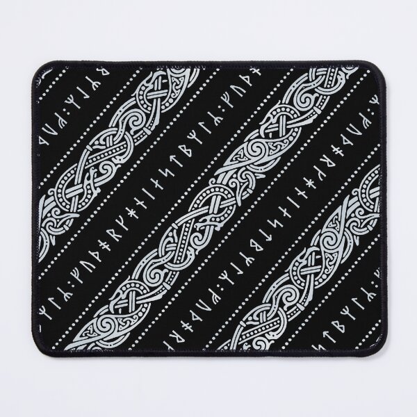 Item preview, RUNIC DIAGONAL. SILVER ON BLACK. designed and sold by RAIDHO.