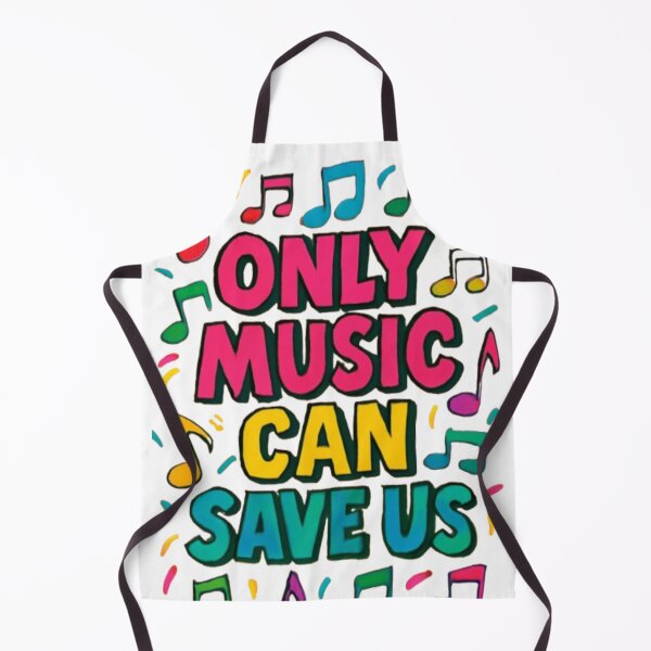 Item preview, Only Music Can Save Us – Colorful Music Quote Typography designed and sold by creativerooney.