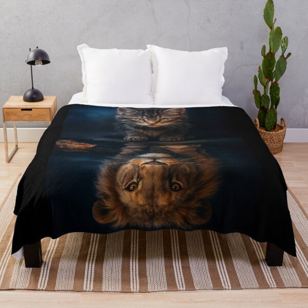 Item preview, Inspirational Cat and Lion Reflection designed and sold by TeeHatch.