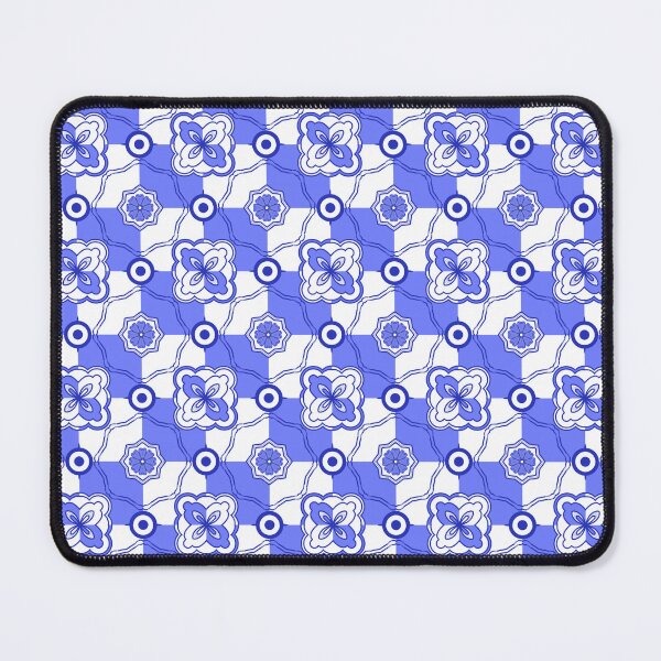 Item preview, Blue Geometric Floral Pattern Design designed and sold by thanratdesign.