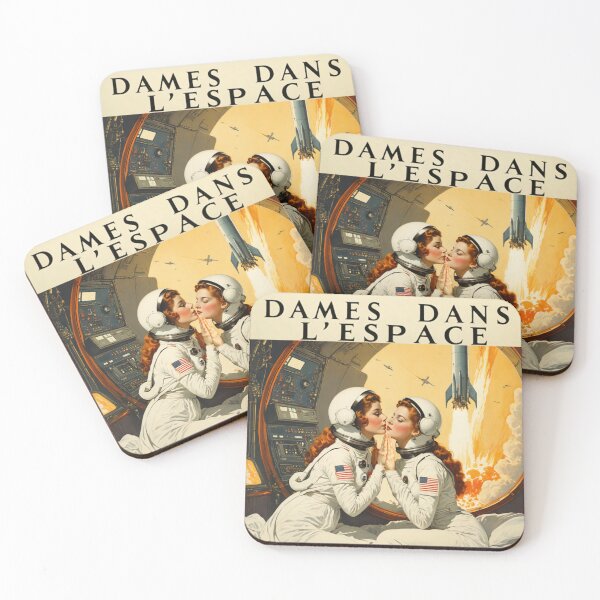 Item preview, Dames dans L'Espace 4 "Therefore, be mine"; AI Retro Aesthetic designed and sold by NickWhittleArt.