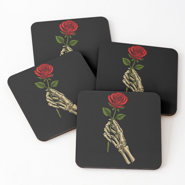 Item preview, Skeleton Hand Red Rose Romantic Halloween designed and sold by tharika wiangkal.