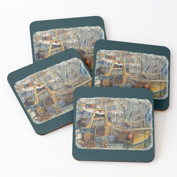 Item preview, Portavogie fishing port, Northern Ireland, my watercolor, designed and sold by miro-bob-design.