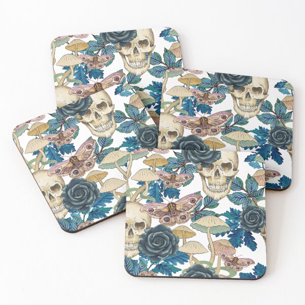 Item preview, Skull Blue Rose and Witchcraft Pattern designed and sold by HoyaBouquetart.