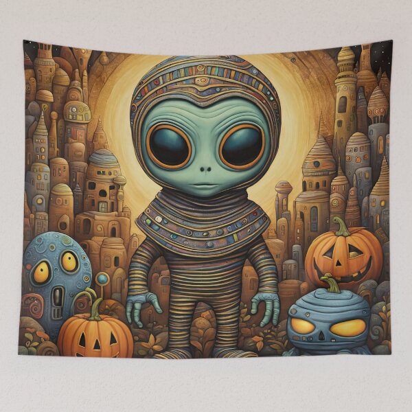 Item preview, Alien dressed as a Mummy for Halloween designed and sold by Colin Bentham.