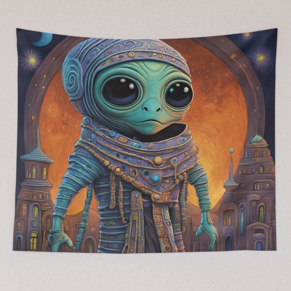 Item preview, Alien dressed as a Mummy for Halloween designed and sold by Colin Bentham.