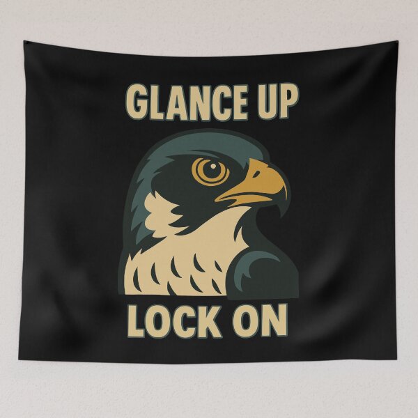 Item preview, Falcon Glance Up Lock On Falconry Birds Design designed and sold by LuminOrb.