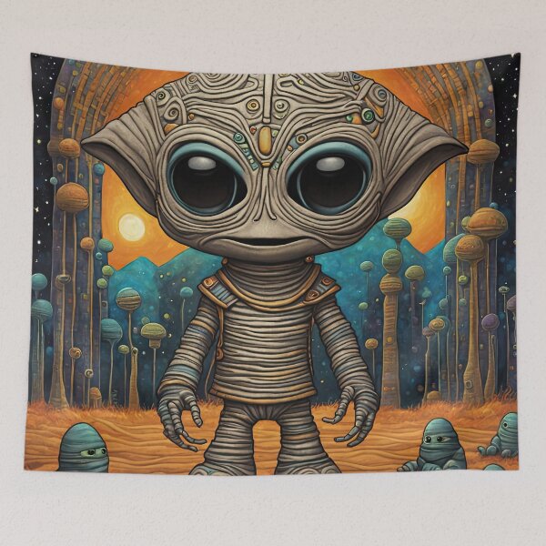 Item preview, Alien dressed as a Mummy for Halloween designed and sold by Colin Bentham.