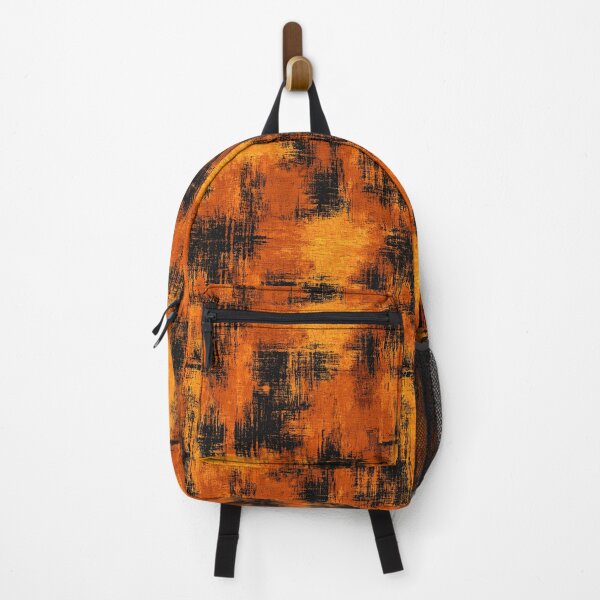 Item preview, Energetic orange pattern with black scuffs, industrial style. designed and sold by Piotrek0001.
