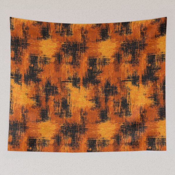 Item preview, Energetic orange pattern with black scuffs, industrial style. designed and sold by Piotrek0001.