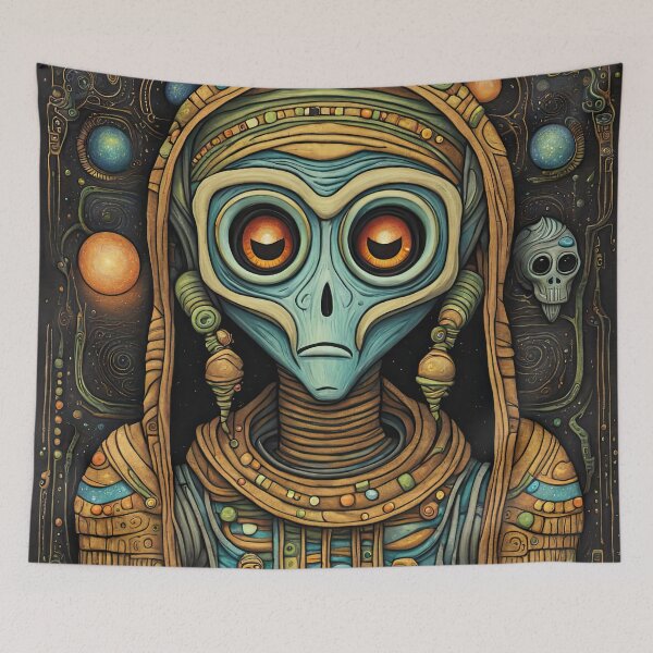 Item preview, Alien dressed as a Mummy for Halloween designed and sold by Colin Bentham.
