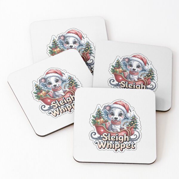 Item preview, Christmas Whippet Sleigh Dog – Cute Christmas Dog Sticker designed and sold by Nuist25.
