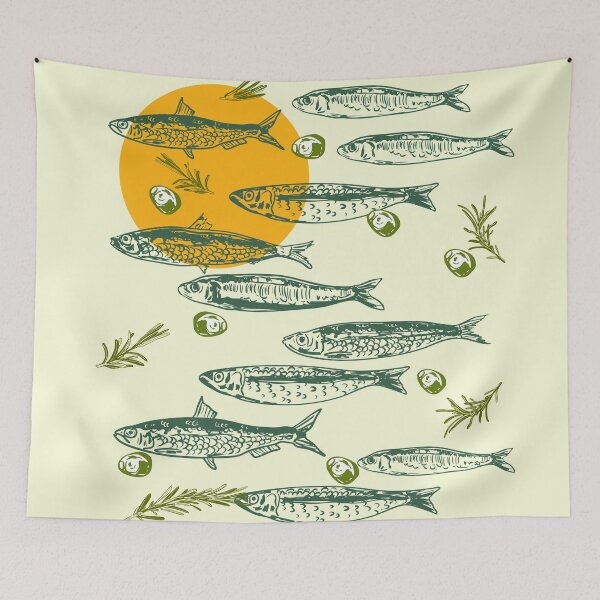 Item preview, Sardines with Olives and Herbs Sunset designed and sold by MaiZephyr.