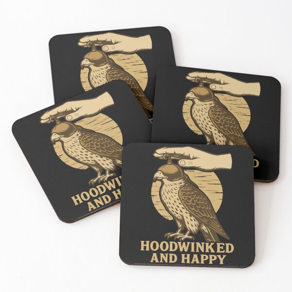 Item preview, Falcon Hoodwinked And Happy Falconry Birds Prey designed and sold by LuminOrb.